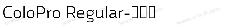 ColoPro Regular字体转换